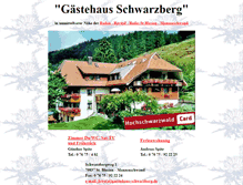 Tablet Screenshot of gaestehaus-schwarzberg.de